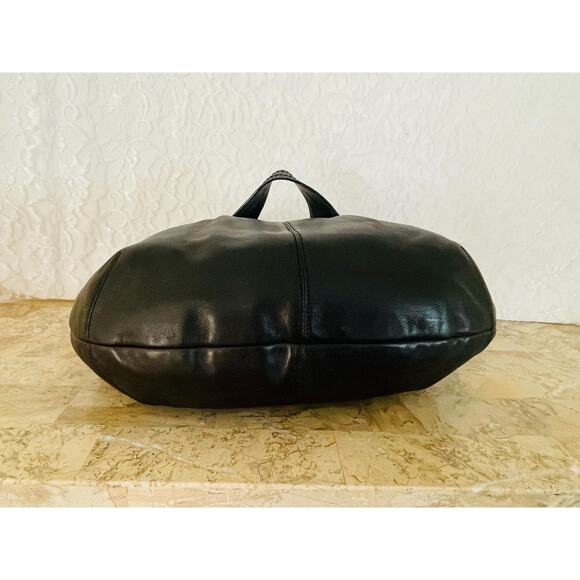 Coach large Ergo Pleated hobo/soho black Leather Shoulder Bag F13732 - Picture 3 of 9